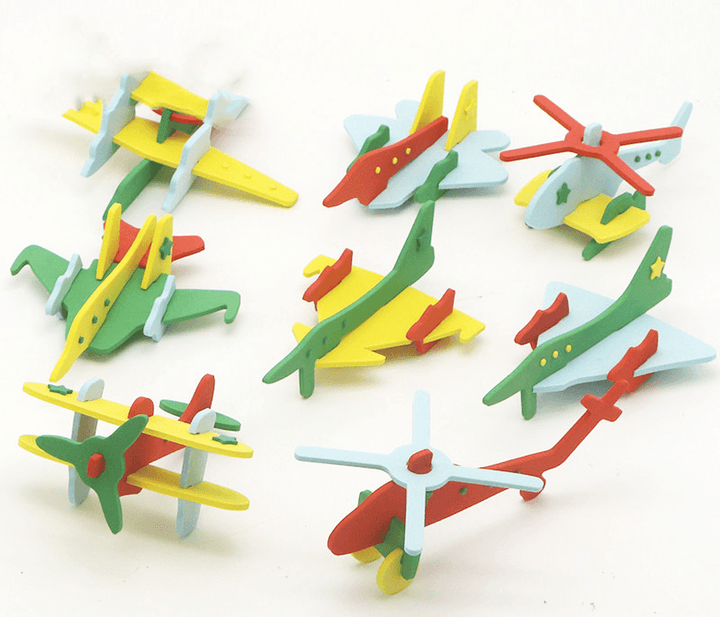 Children'S Handmade DIY Assembling Car and Airplane Model Material Package Educational Toys - MRSLM