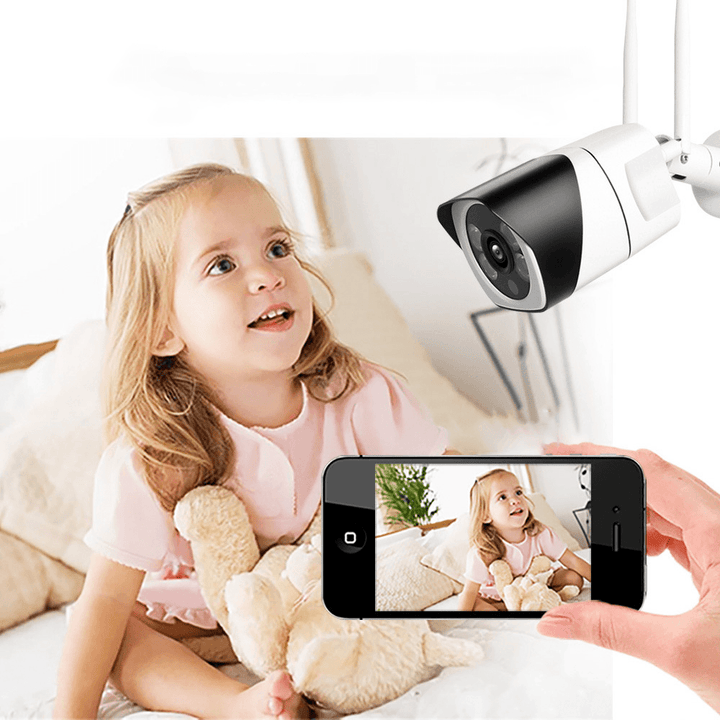 1080P HD Wireless Security Camera Outdoor Camera Dual Antenna Design IP66 Waterproof WIFI Home Camera with Two-Way Audio Motion Detecting IP Camera - MRSLM