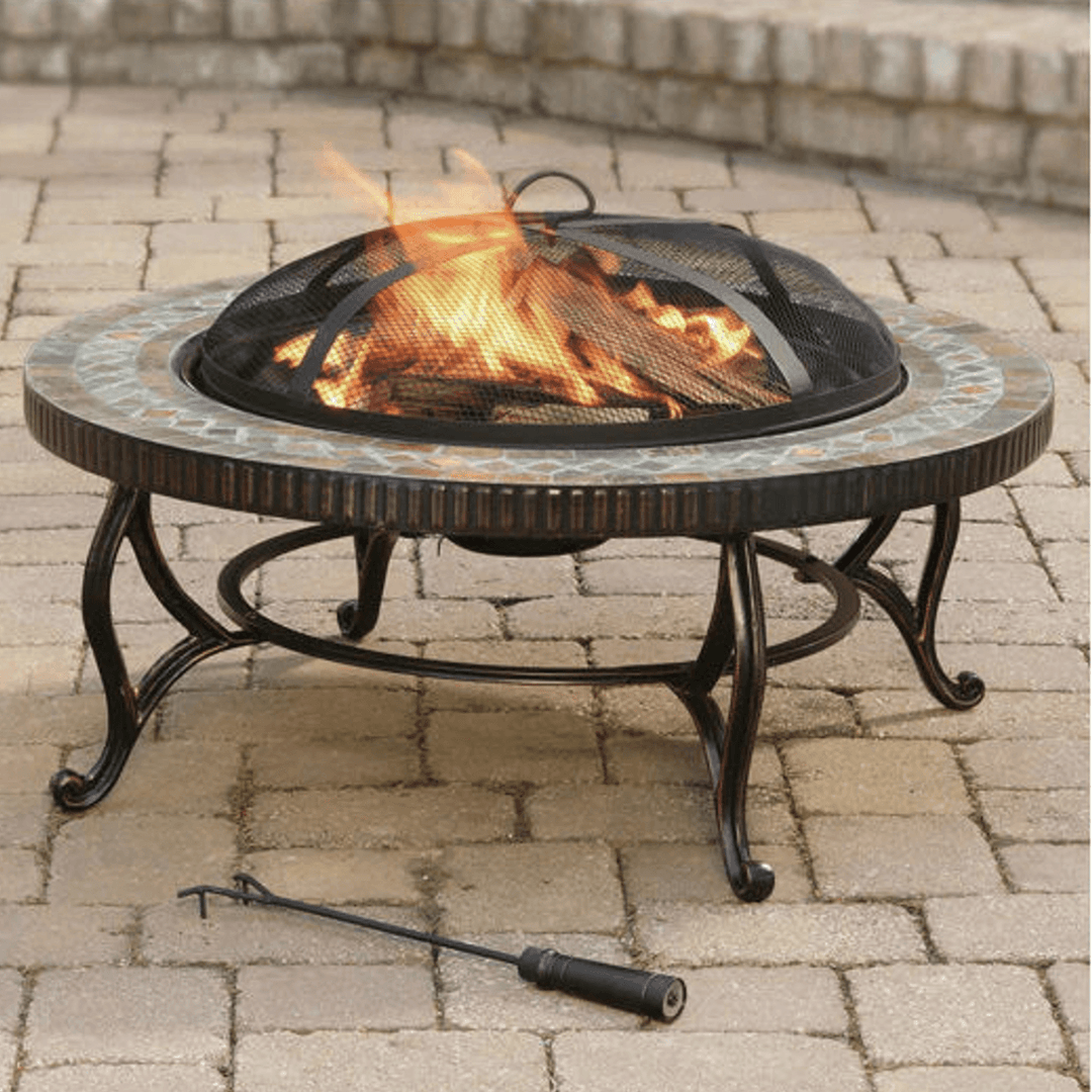 37'' Fire Pit Cover All Weather Protect Waterproof Resistant Outdoor Rain Cover - MRSLM