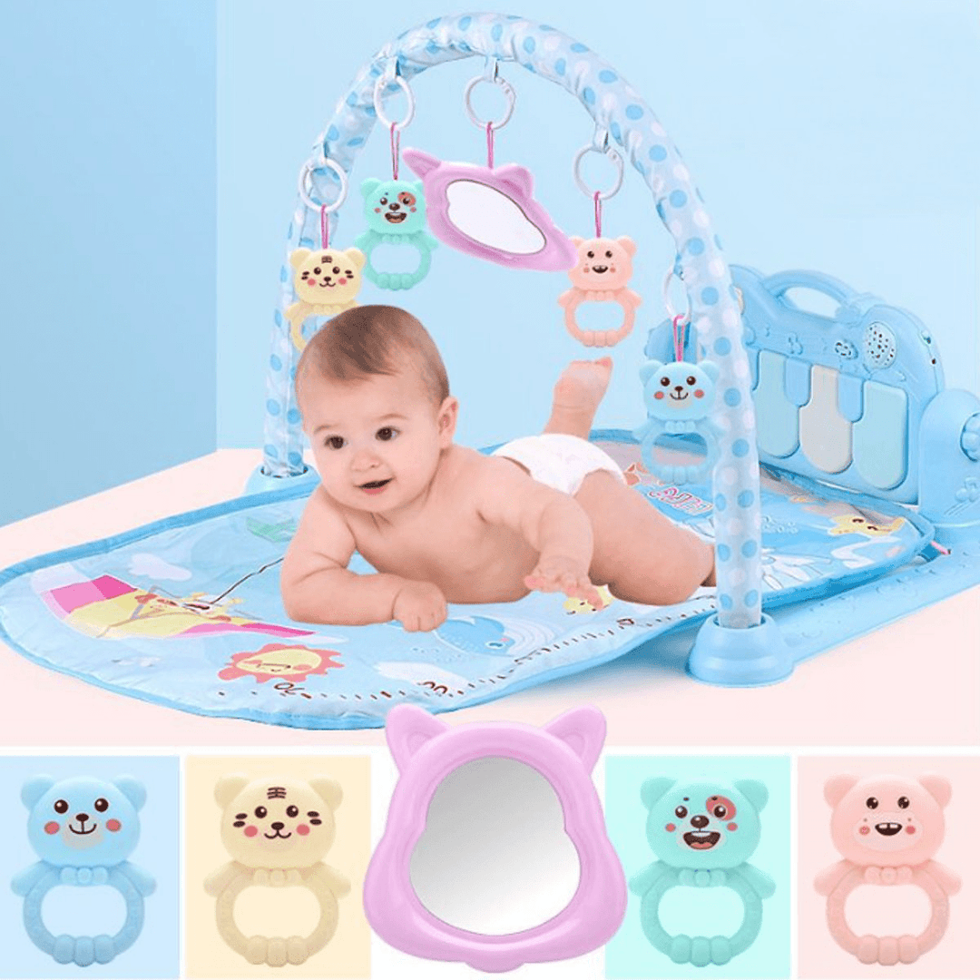 3 in 1 Baby Infant Gym Play Mat Fitness Music Piano Pedal Educational Toys USB Baby Play Mat - MRSLM