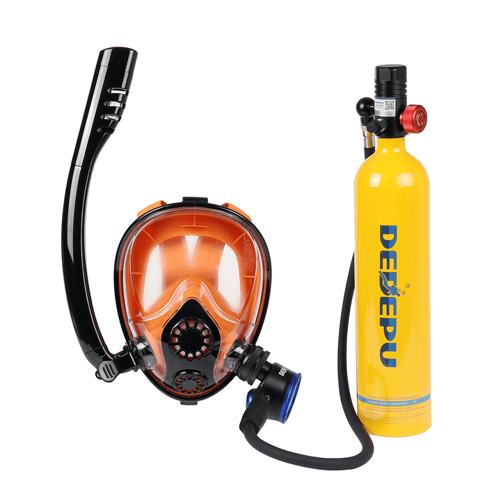 1L Diving Mini Scuba Cylinder Oxygen Tank Underwater Breath Equipment+Face Mask - MRSLM