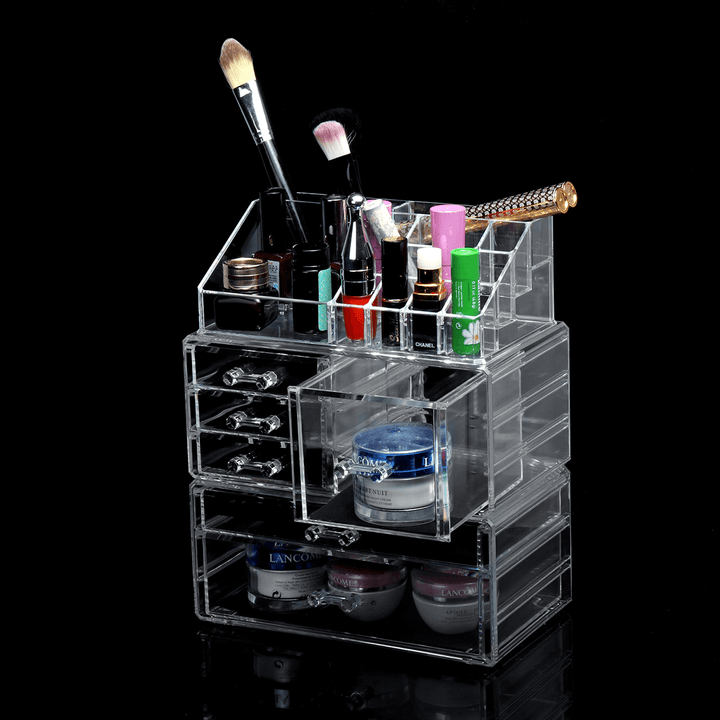 24*15*30Cm Acrylic Injection Molding Processing Cosmetic Organizer Storage Rack DIY Desktop Finishing Box - MRSLM