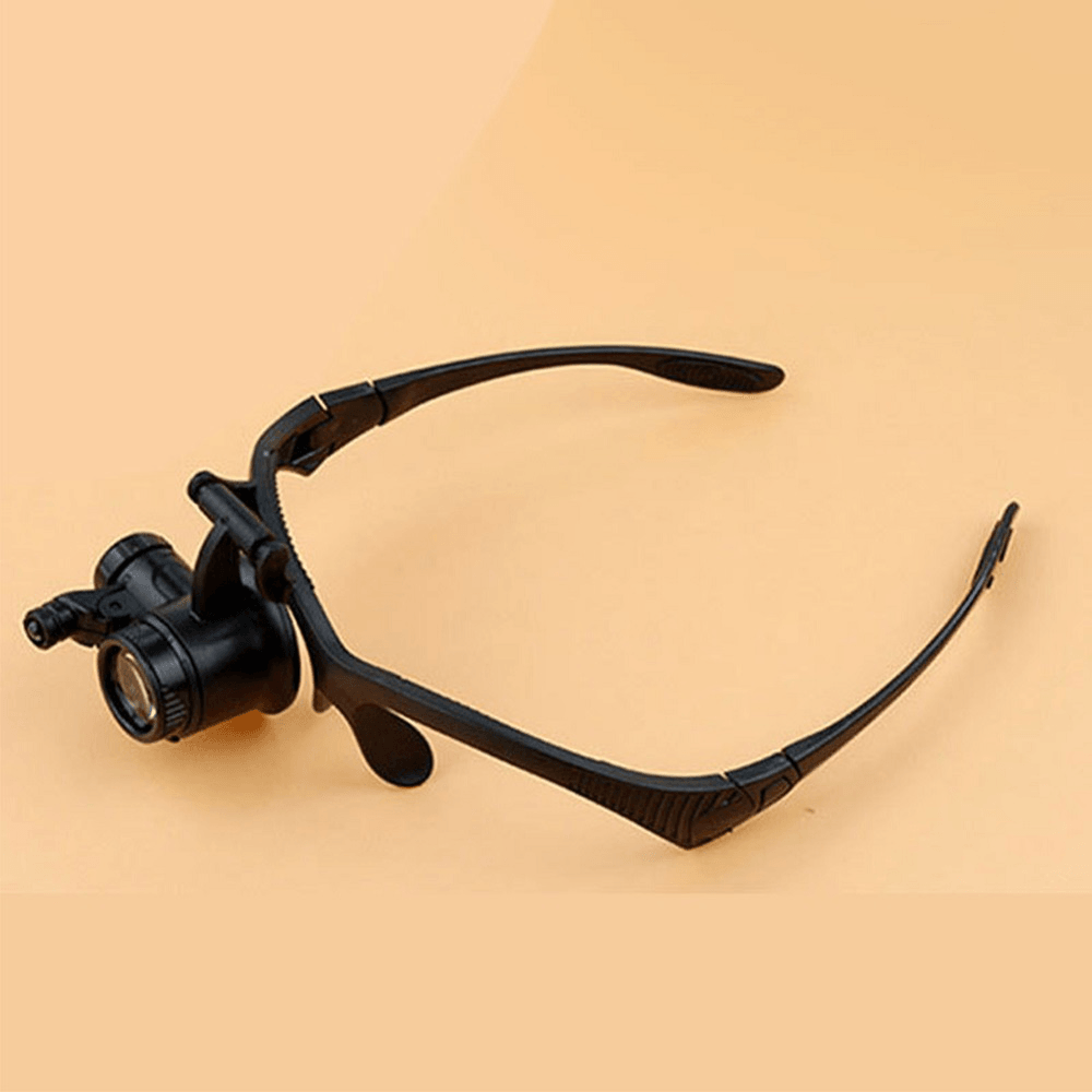 Magnifying Glass Magnifier Single Eye Multifunctional Headband LED Light Jeweler Repair with Lens - MRSLM