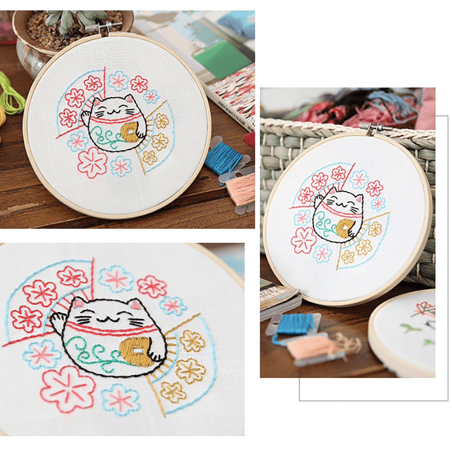 Hand Embroidery DIY Cloth Arts Handmade Cross Stitch Hanging Chinese Style Painting for Home Decoration - MRSLM