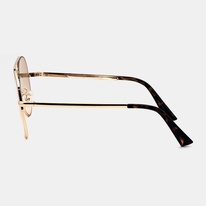 Unisex Metal Narrow Rim Full Frame Fashion Casual UV Protection Sunglasses - MRSLM