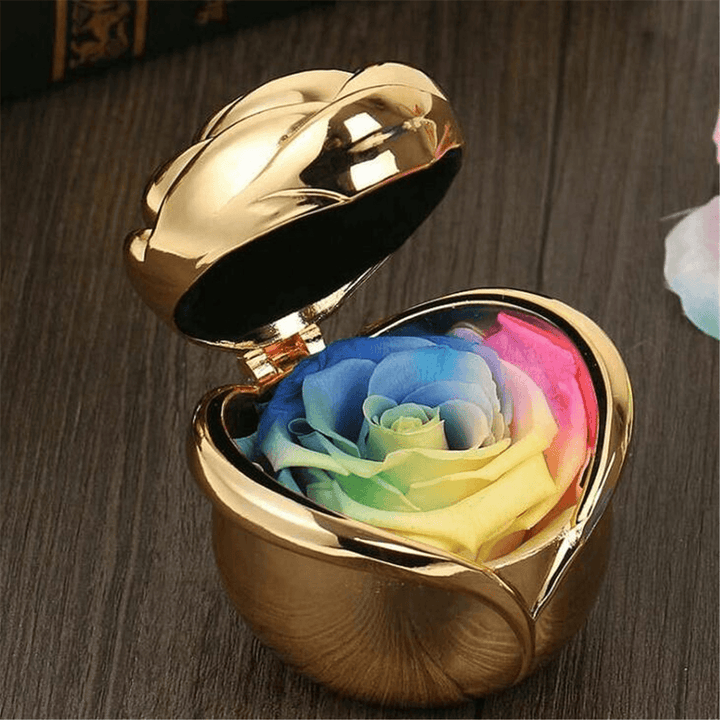 Handmade Preserved Fresh Flower Immortal Rose in Box Valentine'S Day Decorations Lady Gifts - MRSLM