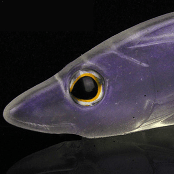 ZANLURE 2Pcs/Set Transparent White Squid Ribbonfish Lure Fishing Lure Bulit-In Reflector Sea Fishing - MRSLM