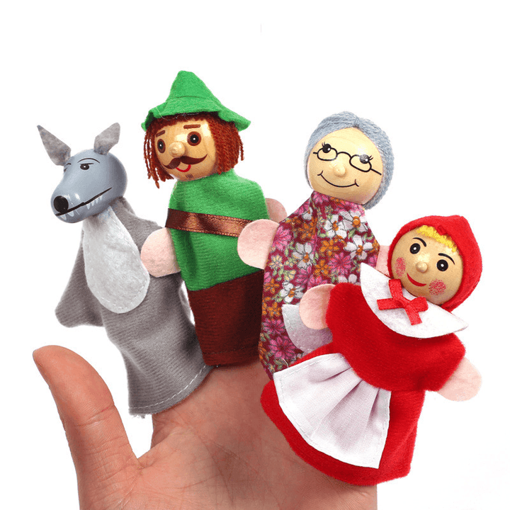 Christmas 7 Types Family Finger Puppets Set Soft Cloth Doll for Kids Childrens Gift Plush Toys - MRSLM