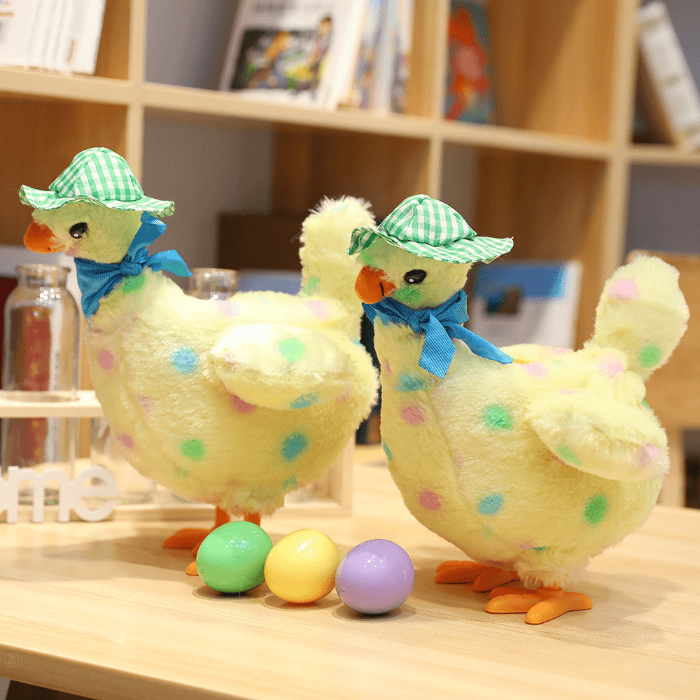Electric Egg Laying Hen Funny Plush Toy Plush Doll for Kids Gift - MRSLM