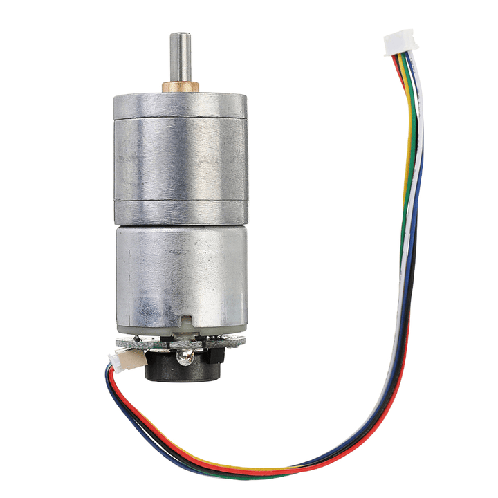 Machifit 12V GM25-310 30/70/100/500Rpm DC Encoder Gear Motor Metal Speed Reduction Motor with Cable - MRSLM