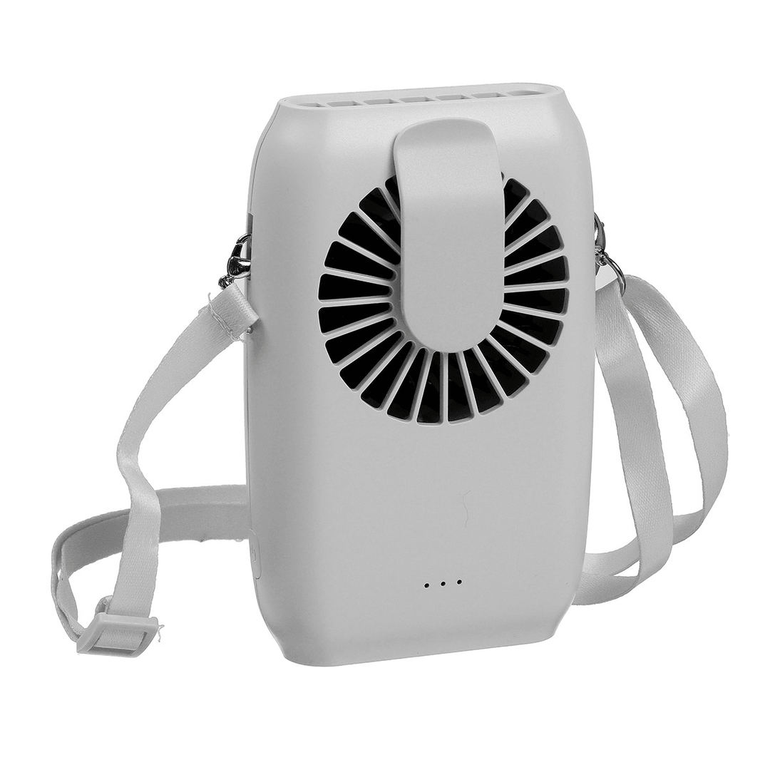 2000Mah Portable Mini Fan Dual-Purpose Waist Fan USB Desktop Cooling Fan Hanging Neck Air Cooler - MRSLM