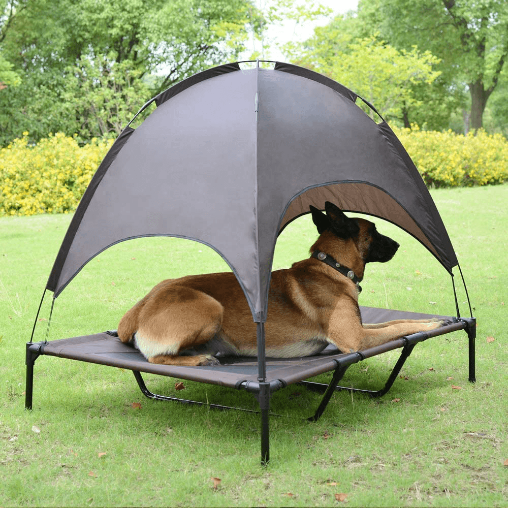 2-In-1 Dog Bed Tent Folding Portable Pet House Waterproof Sunscreen Shelter for Animals Outdoor Camping - MRSLM