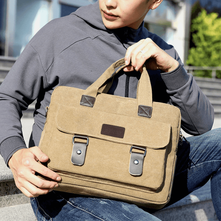 Men Large Capacity Handbag Shoulder Bag Crossbody Bag - MRSLM