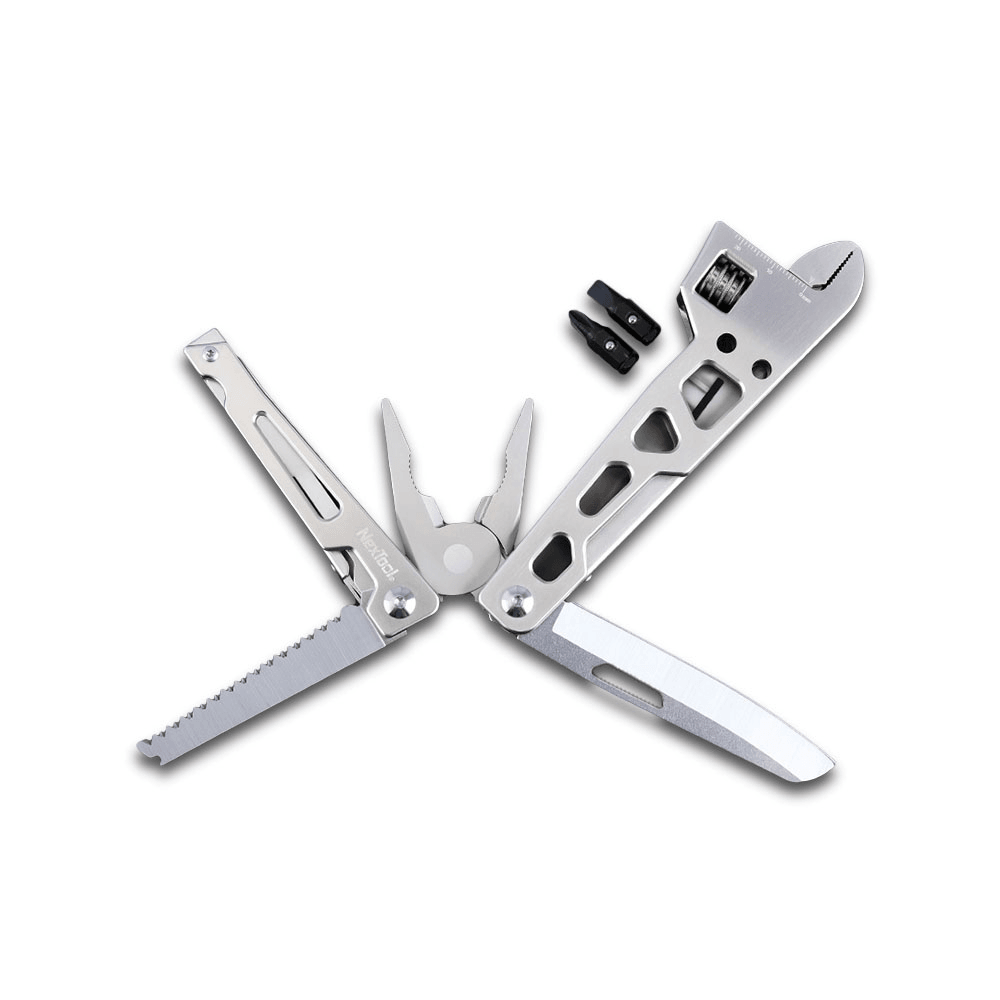 NEXTOOL 9 in 1 Multi-Function Folding Tool Pliers Wood Saw Slotted Screwdriver Wrench Kitchen Cutter From - MRSLM