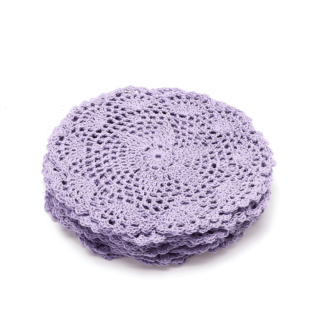 Floral Pattern Cotton Hand Crocheted Doilies Lace Doily - MRSLM