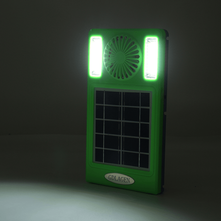4-In-1 750Lm Camping Light COB Work Light Solar Power Panel Fan Power Bank EDC Outdoor Travel - MRSLM