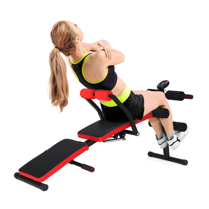 Adjustable Folding Sit up Bench Abdominal Muscle Exercise Machine Dumbbell Stool Bodybuilding Trainer Fitness Equipment - MRSLM