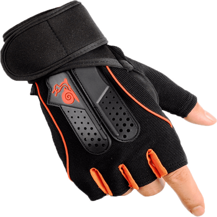 KALOAD 1 Pair Neoprene Weight Lifting Glove Anti-Slip Half Fingers Gloves Fitness Exercise Training Sports Gloves - MRSLM