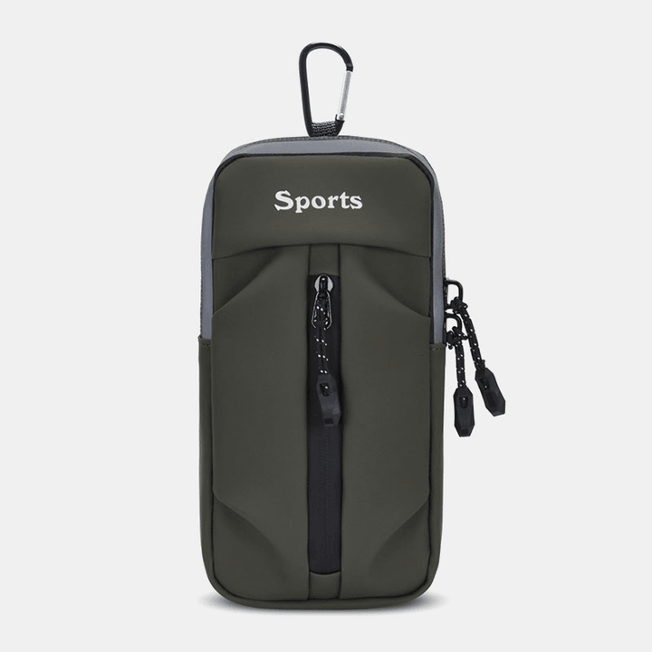 Men Casual Waterproof Dacron Air Permeability 6.6 Inch Phone Bag Waist Bag Crossbody Bag Shoulder Bag - MRSLM