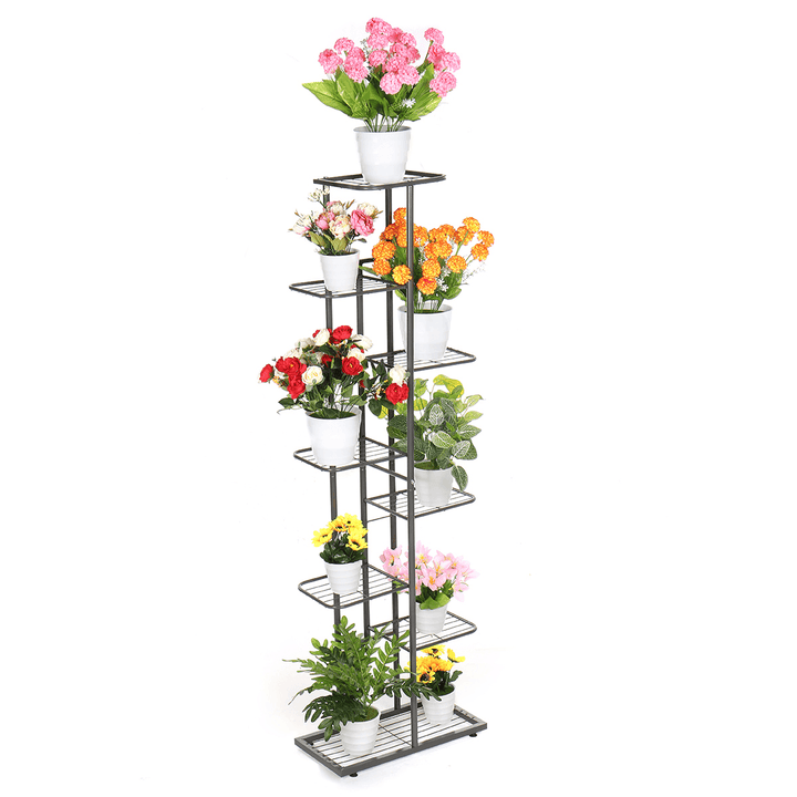 Multi-Layer Metal Plant Stand Flower Pot Organizer Shelf Decorations Display Rack Holder Bookshelf for Indoor Outdoor Patio Garden Corner Balcony - MRSLM
