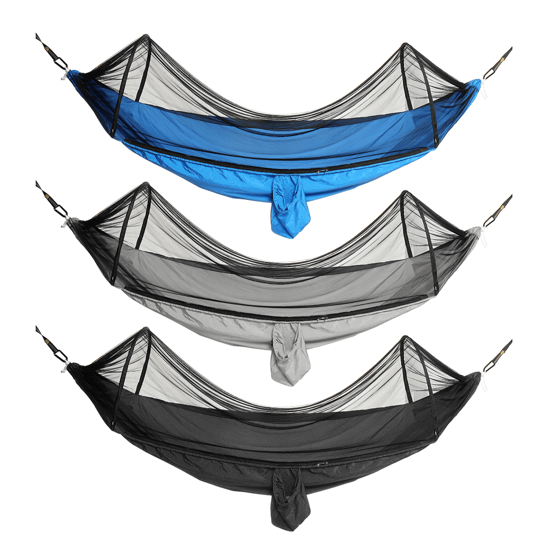 270*140Cm Automatic Quick Open Anti-Mosquito Hammock Mosquito Net Hammock Camping Outdoor with Tent Poles - MRSLM