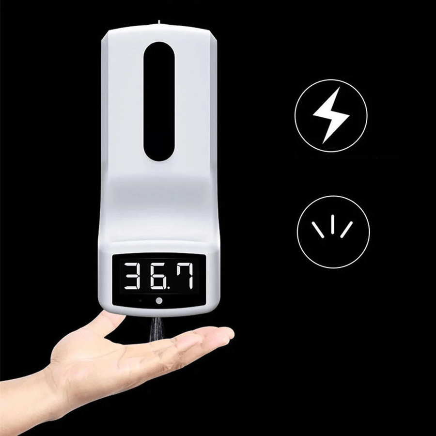 Automatic Liquid Soap Dispenser Smart Sensor Digital Hands Washing Free Machine Non-Contact Infrared Thermometer - MRSLM