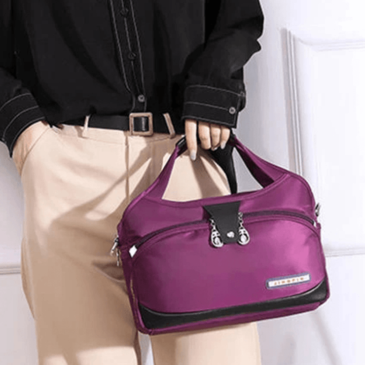 Women Large Capacity Multi-Pocket Shoulder Bag Handbag for Outdoor - MRSLM