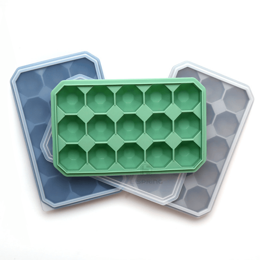 15 Grid Diamond Ice Tray Silicone Stackable Square Kitchen Ice Mold Set for Home Kitchen Accessories - MRSLM