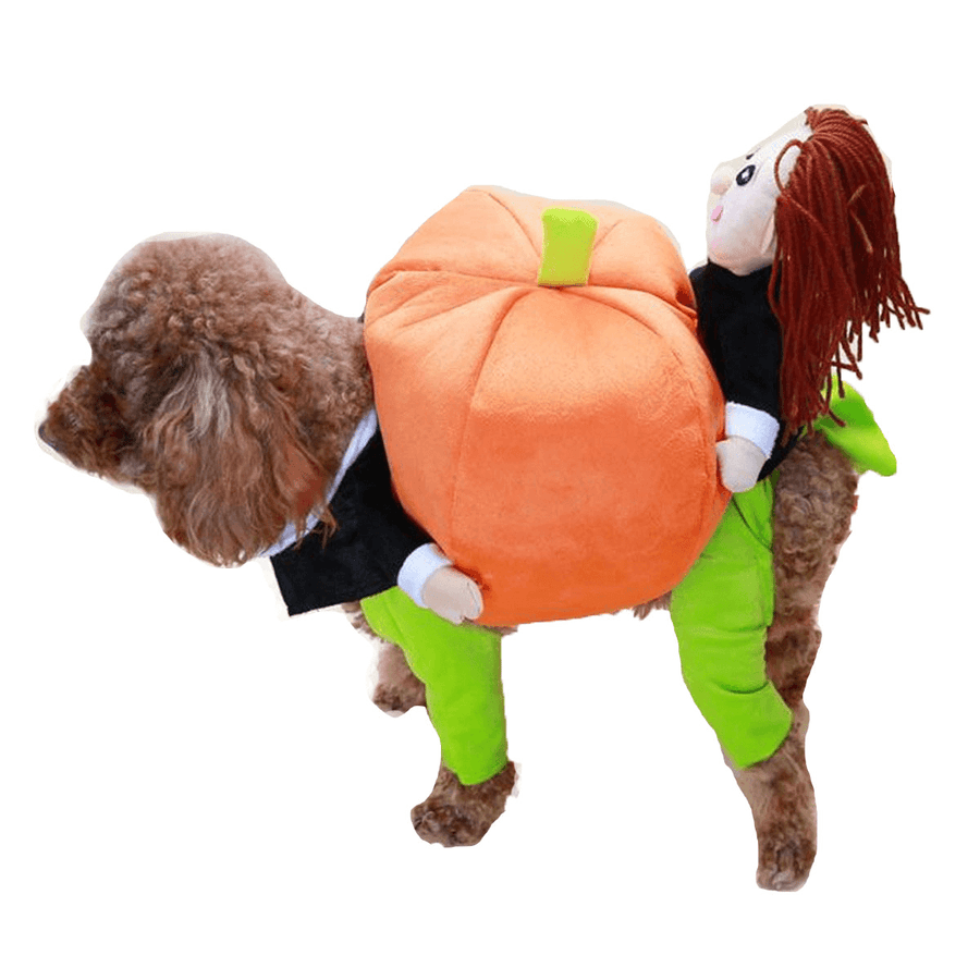 Funny Pet Dog Pumpkin Moveing Suits Pet Party Festival Apparel Clothing Costume Winter Clothes - MRSLM