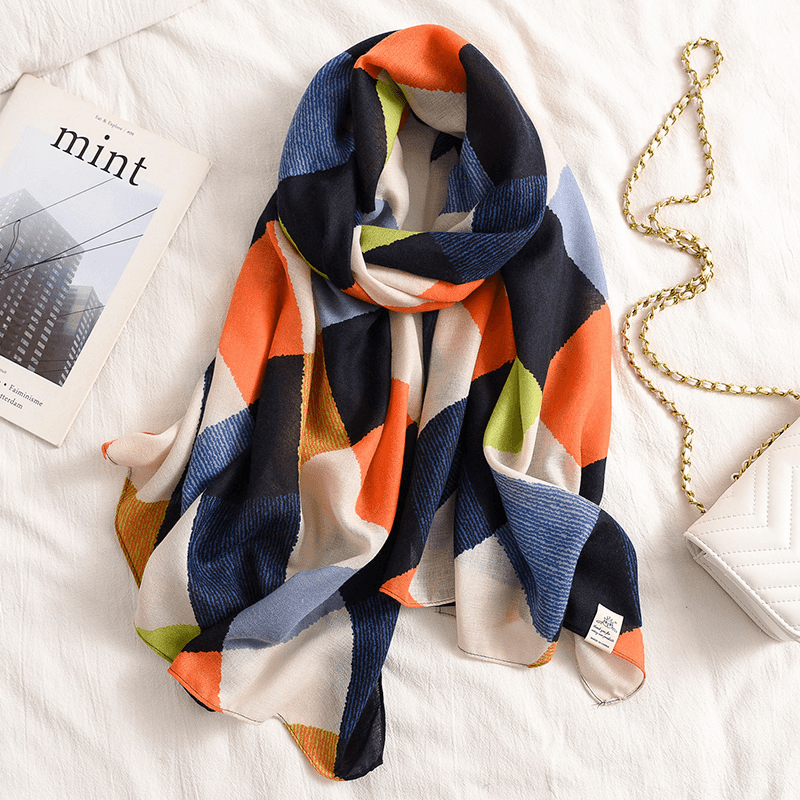 Scarf Women Winter Cotton Linen Thickened French Retro Shawl - MRSLM