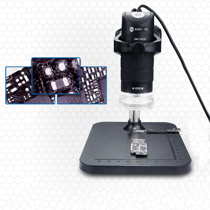 SUNSHINE DM-1000S 1000X Portable Digital Microscope HD Color CMOS Sensor 5X Digital Zoom Microscope - MRSLM