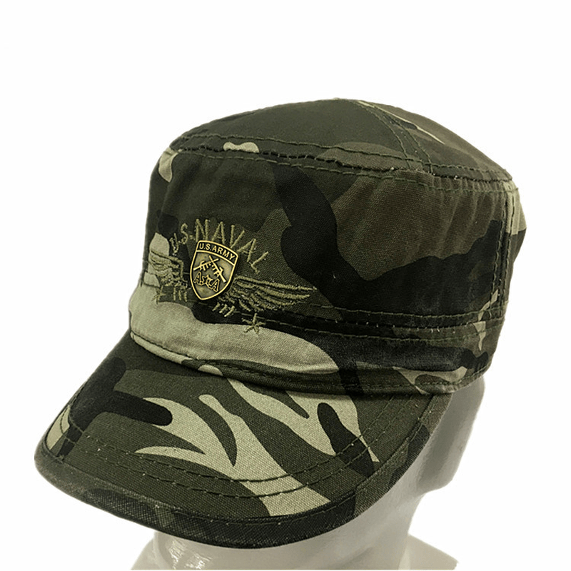 United Front Army Fan Flat Cap Cotton Duck Tongue Short Zhan Hat - MRSLM