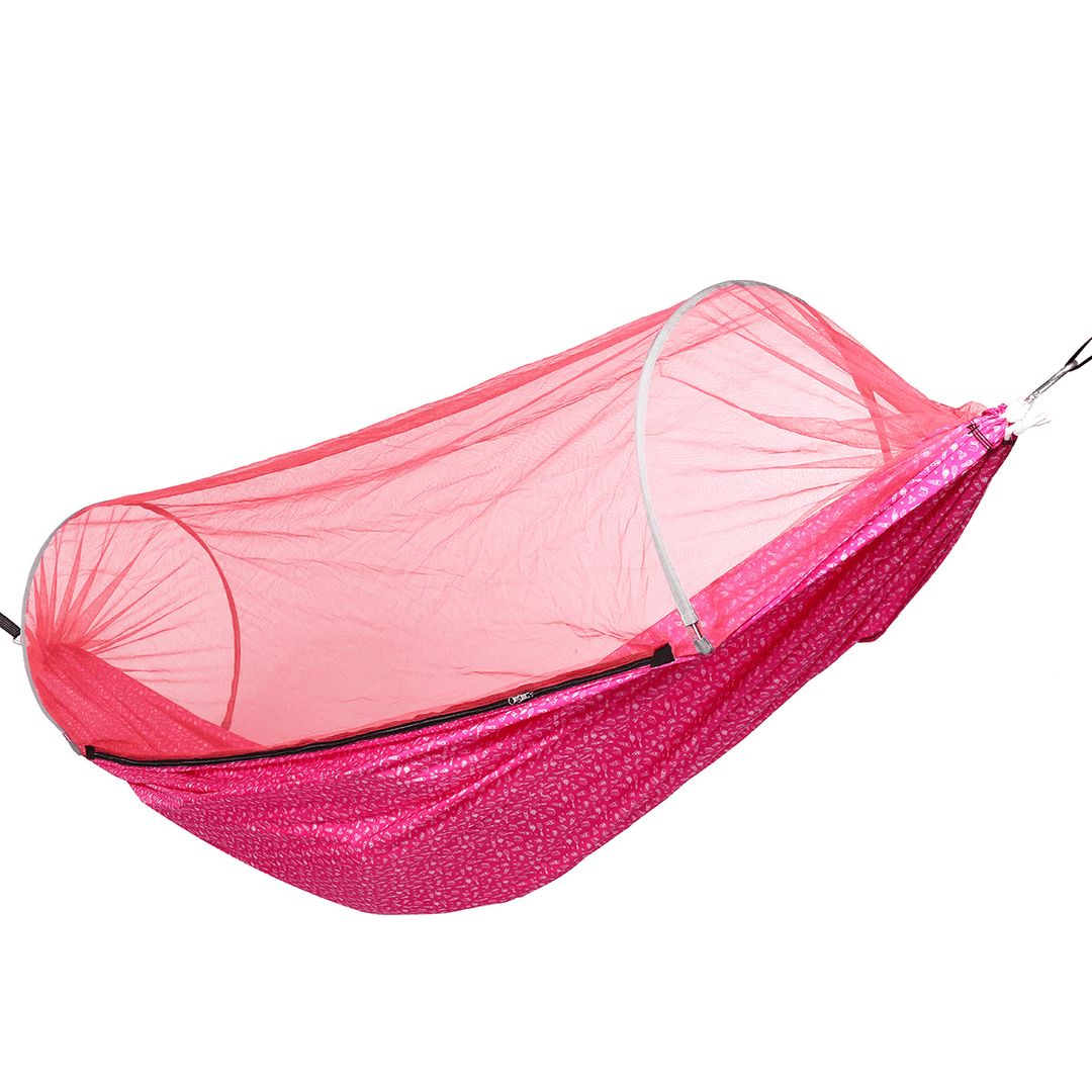 1-2 People Camping Hammock Bed Anti-Mosquito Net Hanging Swinging Folding Travel Beach - MRSLM