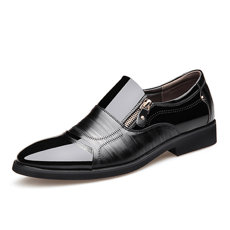 Men Comfy Pointed Toe Leather Business Formal Shoes - MRSLM