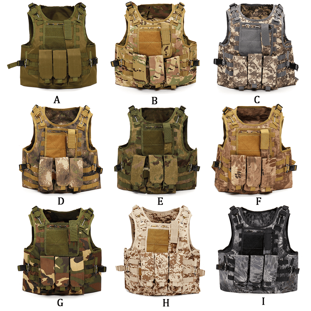 Outdoor Tactical Military Vest Sports Hunting Hiking Climbing Plate Carrier Paintball Combat Vest - MRSLM