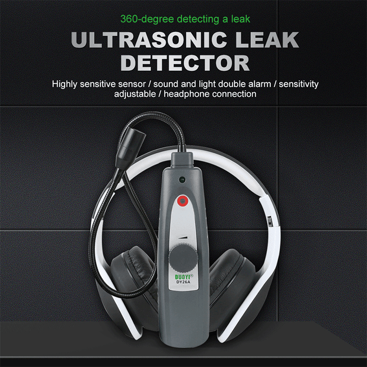 DUOYI DY26A Ultrasonic Leak Detector Tool Gas Water Leak Pressure Vacuum Probes Ultrasonic Transmitter Flaw Detector Stethoscope - MRSLM