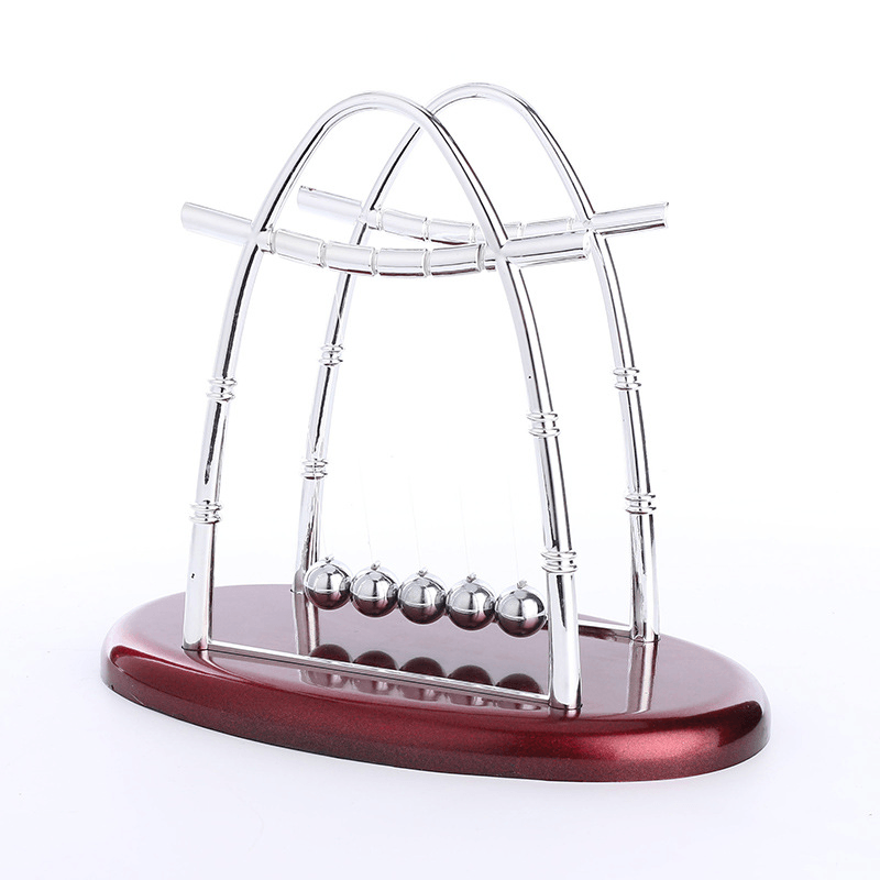 Arc-Shaped Cradle Balance Ball Pendulum Perpetual Motion Instrument Science Toy for Stress Reliever - MRSLM