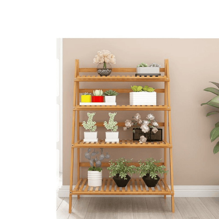 Plant Shelves Flower Stand Floor Living Room Multi-Layer Rackbalcony Folding Green Hanging Orchid Pot Plant Stand - MRSLM