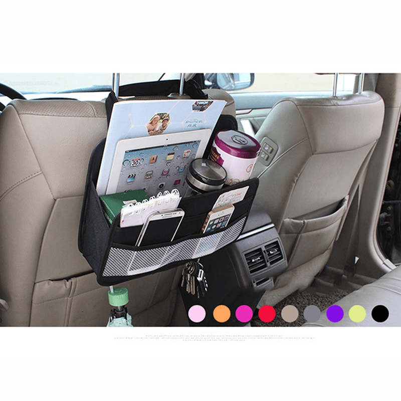 8 Colors Back Seat Organizer Oxford Fabric Hanging Storage Bag Seat Cover Protector - MRSLM