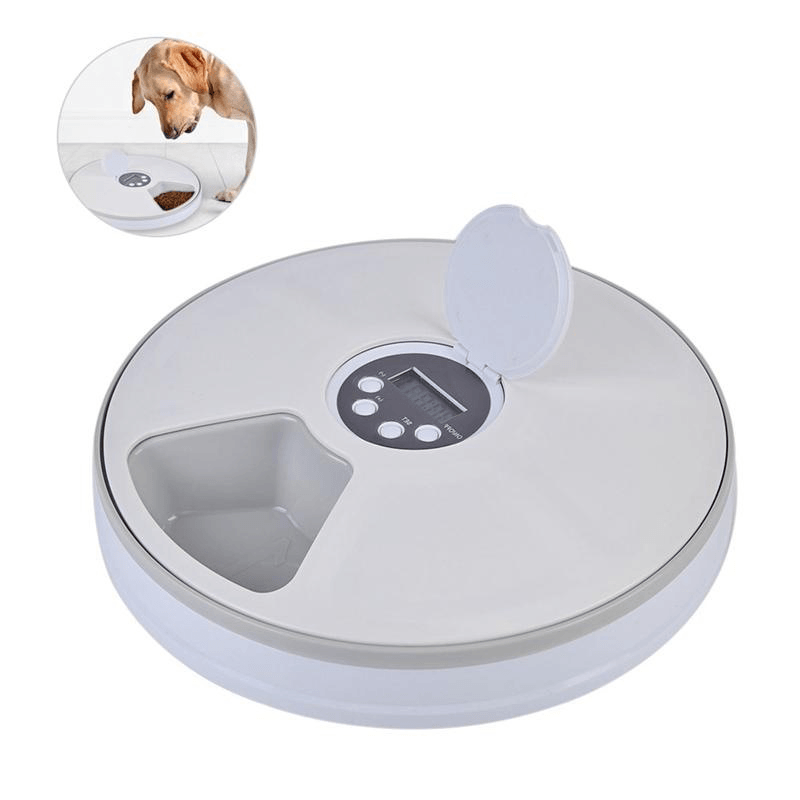 Automatic Pet Smart Feeder Timing Feeder 6 Meals 6 Grids Cat Dog Electric Dry - MRSLM