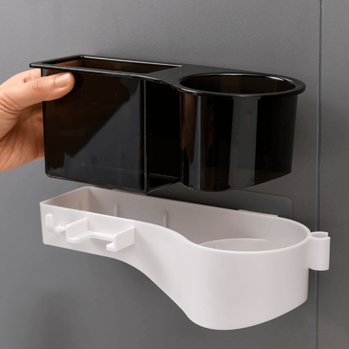 Hair Dryer Stand Holder Rack Shelf Wall Mounted Sticker Bath Storage - MRSLM