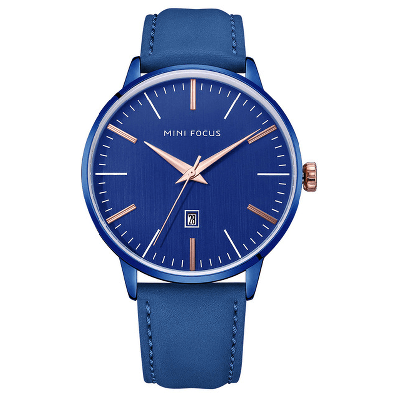 MINI FOCUS MF0115G Ultra-Thin Business Style Men Wrist Watch Waterproof Quartz Watches - MRSLM