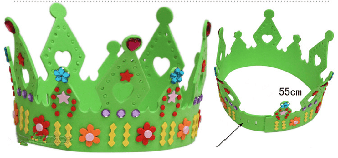 Holiday Handmade DIY Birthday Crown Sun Hat Glasses Eva Making Paste Painting Children Making Material Package - MRSLM