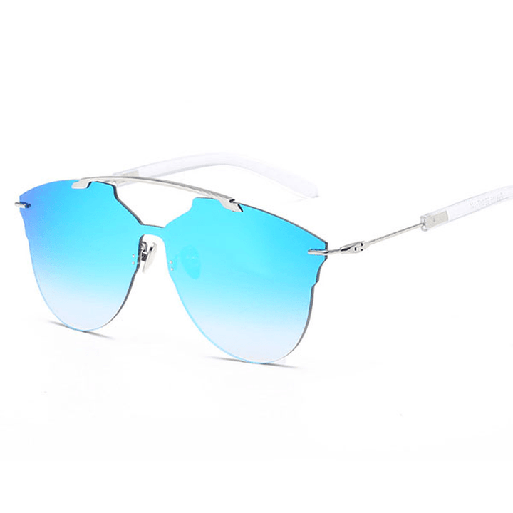 Men Women Thin Metal Frame Sunglasses Casual Outdoor Anti-Uv HD Eyeglaases - MRSLM