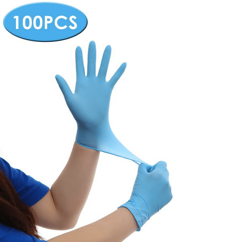 Ipree® 100*Pcs Disposable Nitrile BBQ Gloves Waterproof Safety Glove Disposable Gloves - MRSLM
