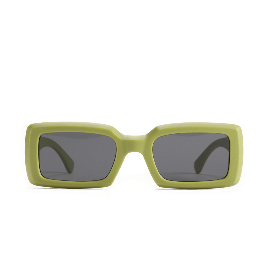 Fashion Prsonality Square Avocado Green Sunglasses - MRSLM