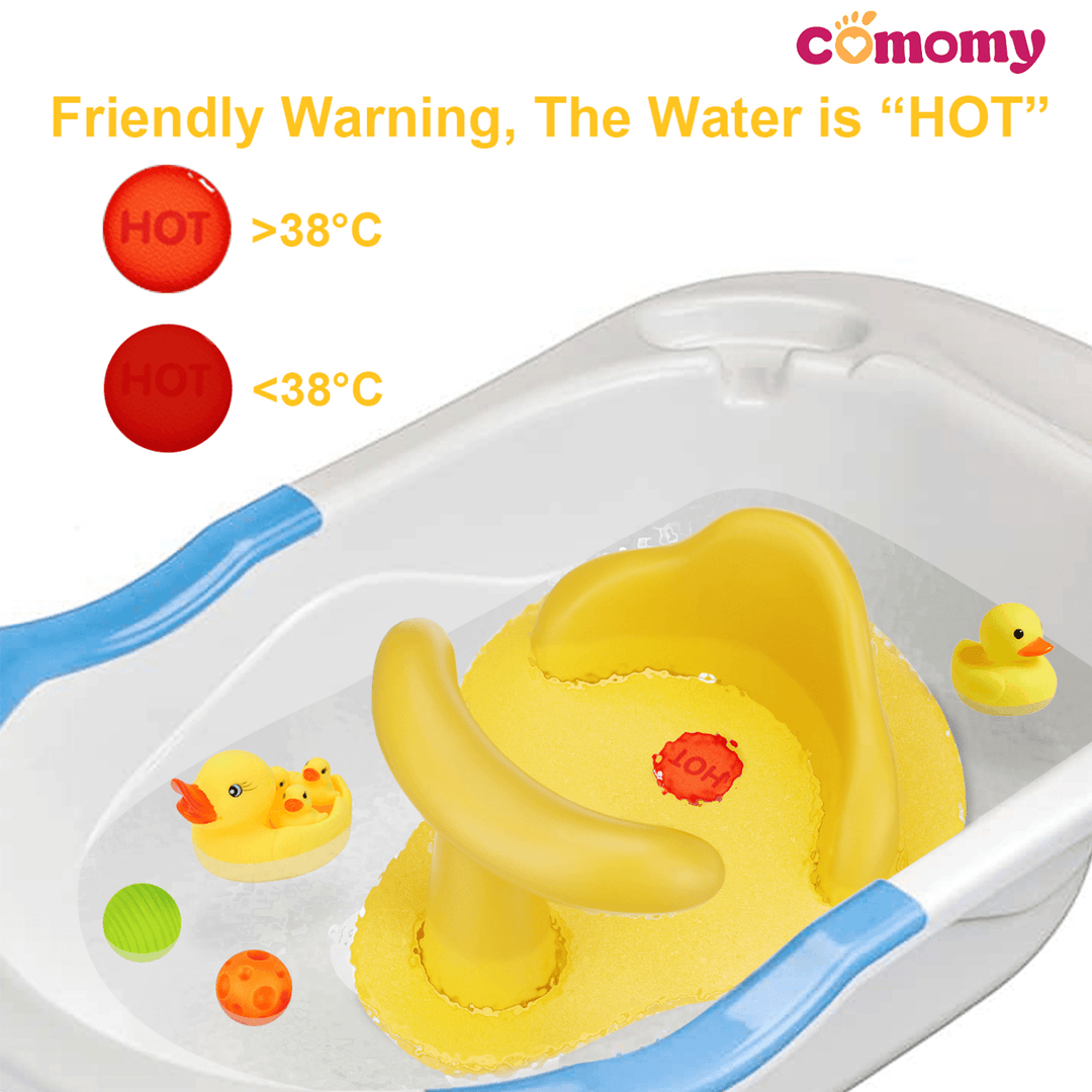 Infant Bath Seat Non-Toxic TPR Material Hands-Free Support Design Toddler Baby Bathtub Seat 6 to 12 Months - MRSLM