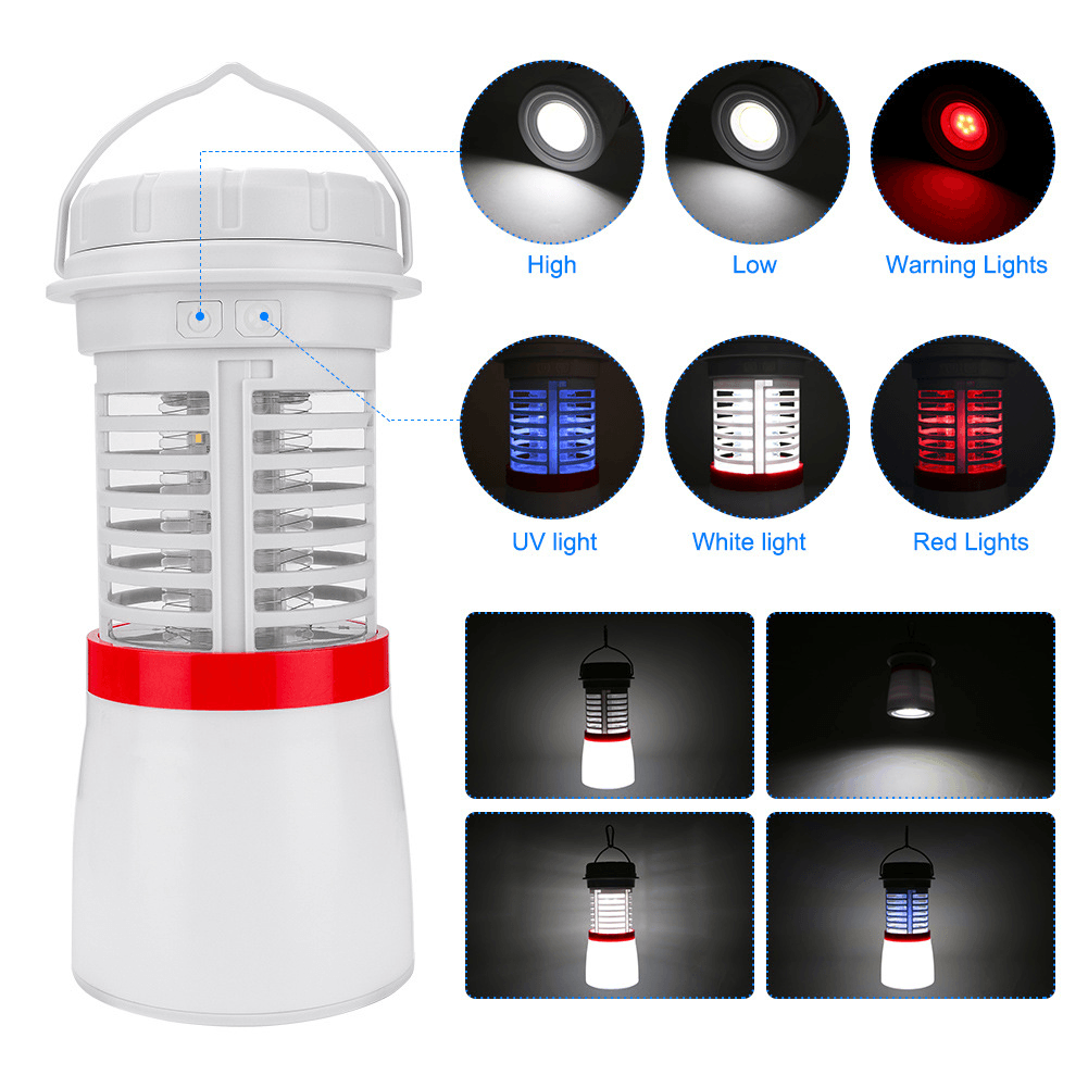 3 in 1 Electric Mosquito Killer Lamp LED Home Outdoor Mosquito Repellent Safe No Radiation Mosquito Killer Lamp Flashlight Camping Light - MRSLM