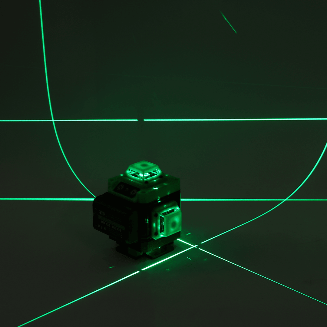 16 Lines 4D Green Light Laser Level Self Leveling 360° Horizontal and Vertical Level Measure Tool - MRSLM