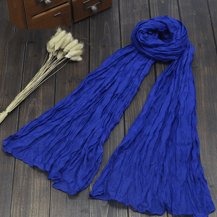 Bali Pure Cotton Yarn Fold Scarf Children Candy Color Autumn - MRSLM